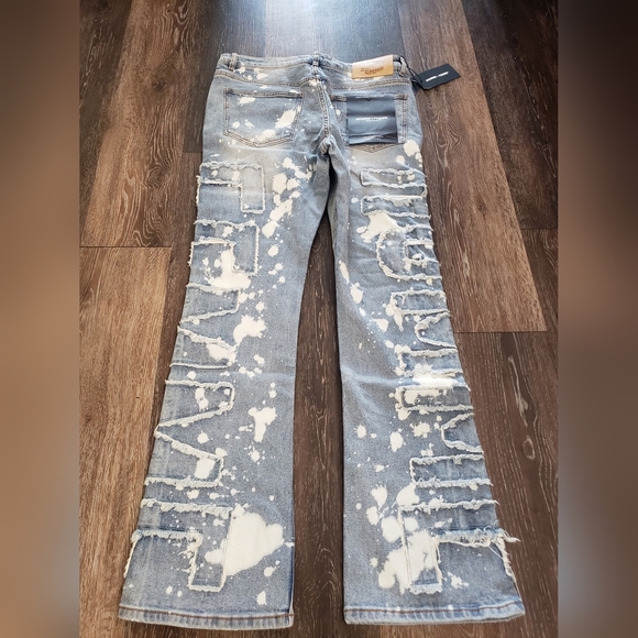 HOMME+FEMME TWILIGHT DENIM SPOT WASHED BLUE SIZE 32 - Picture 10 of 13